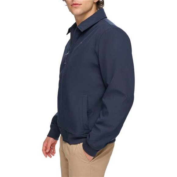 Men's Lightweight Water Resistant Varsity Bomber Jacket - Picture 3 of 8